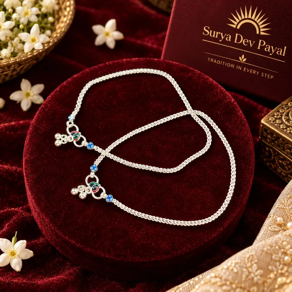 German_Silver_Chain_Anklet_|_Payal_For_Womens_&_Girls_|_1_Pair