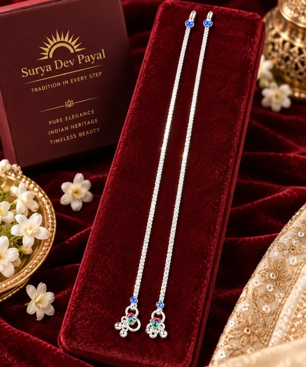German_Silver_Chain_Anklet_|_Payal_For_Womens_&_Girls_|_1_Pair