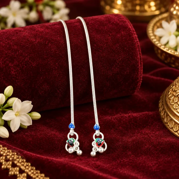 German_Silver_Chain_Anklet_|_Payal_For_Womens_&_Girls_|_1_Pair