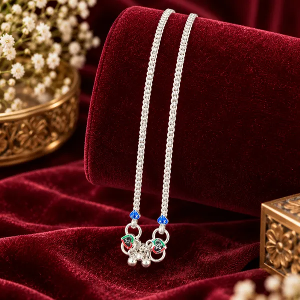 German_Silver_Chain_Anklet_|_Payal_For_Womens_&_Girls_|_1_Pair