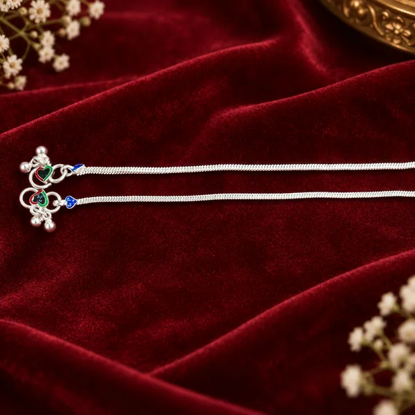 German_Silver_Chain_Anklet_|_Payal_For_Womens_&_Girls_|_1_Pair