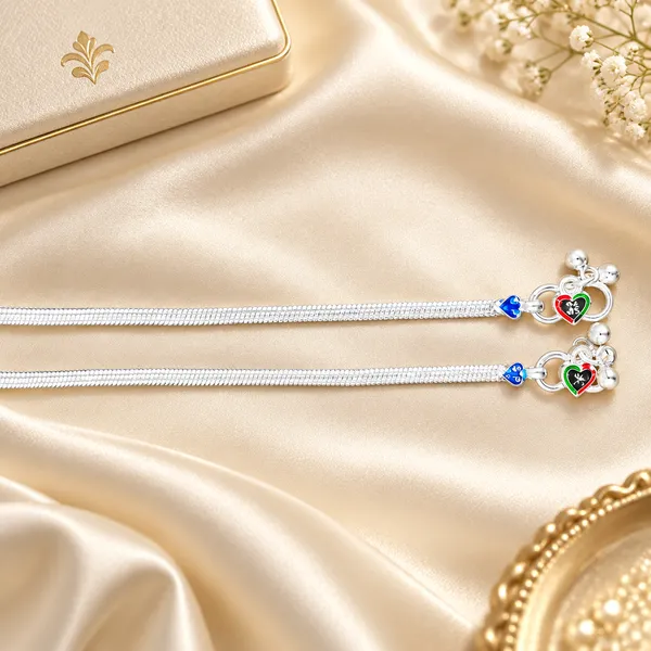 German_Silver_Chain_Anklet_|_Payal_For_Womens_&_Girls_|_1_Pair