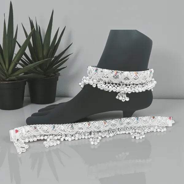 German_Silver_Anklet_|_Payal_For_Womens_&_Girls_|_1_Pair