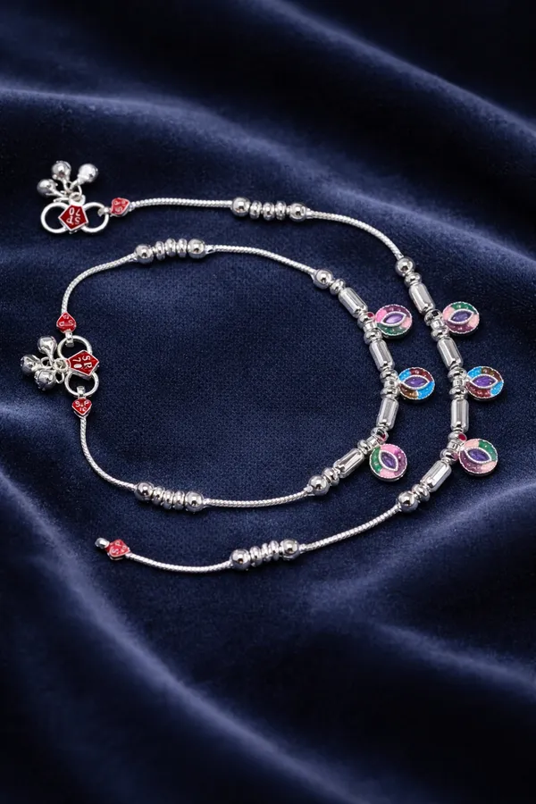 German_Silver_Anklet_|_Payal_For_Womens_&_Girls_|_1_Pair