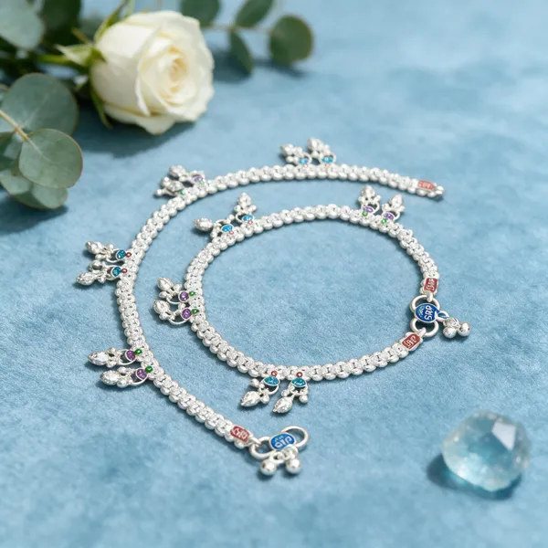 German_Silver_Anklet_|_Payal_For_Womens_&_Girls_|_1_Pair