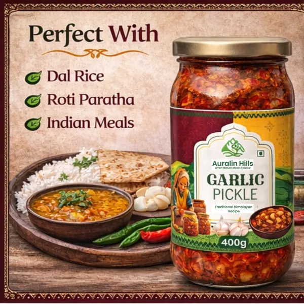 Auralin_Hills_Pickle_Combo_Offer_|_Garlic_&_Mango_Pickle_with_FREE_Tulsi_Green_Tea_|_Limited_Time_Deal