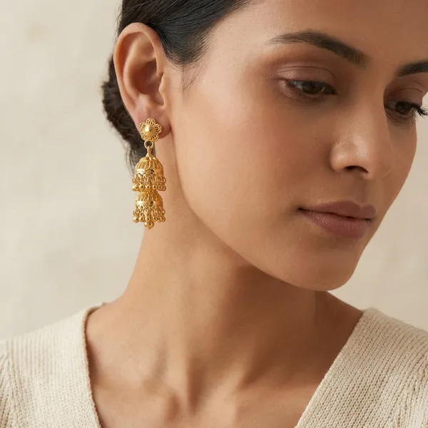 Gold_Mix_Alloy_With_Mixture_Of_Brass,_Copper,Silver_And_24_Carat_Gold_Plated_Premium_Jhumka_Earrings_For_Women