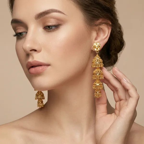Gold_Mix_Alloy_With_Mixture_Of_Brass,_Copper_And_Silver_And_24_Carat_Gold_Plated_Premium_Jhumka_Earrings_For_Women
