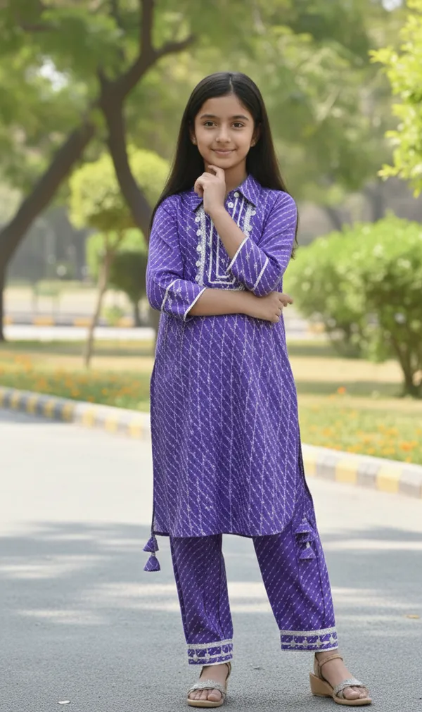 Purple_Cotton_Kurta_Set_For_Girls