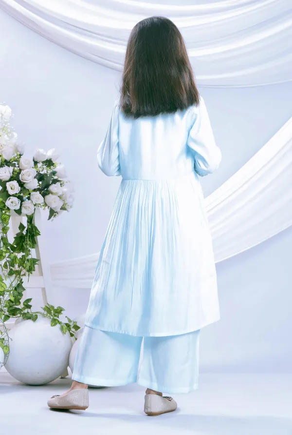Sky_Blue_Silk_Kurta_Set_For_Girls