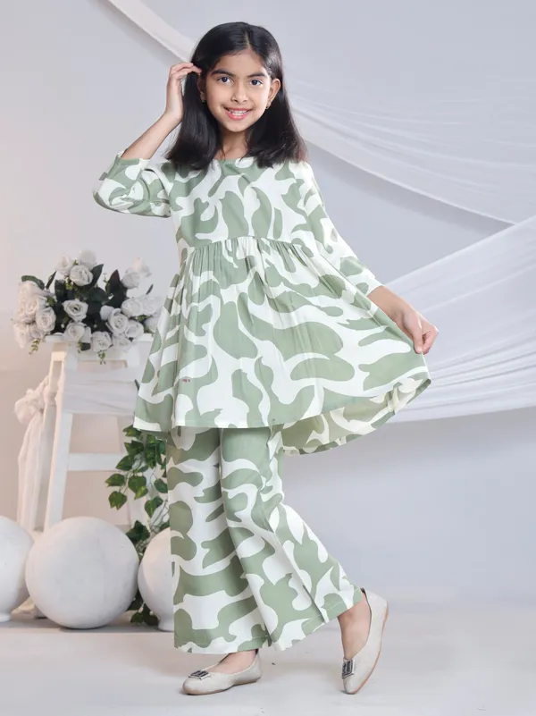 Green_Cotton_Co-ord_Set_For_Girls