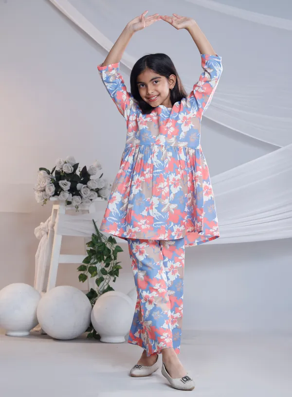 Peach_Cotton_Co-ord_Set_For_Girls