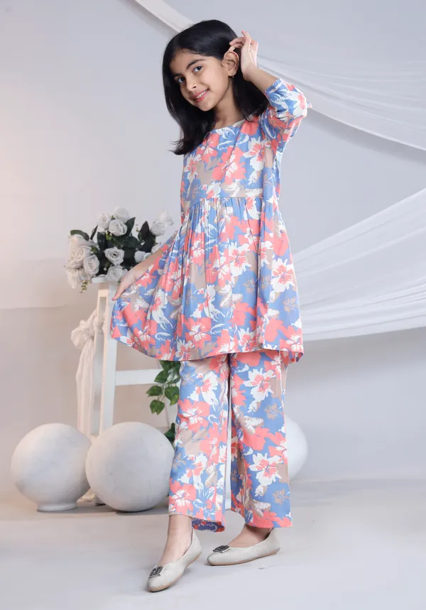 Peach_Cotton_Co-ord_Set_For_Girls