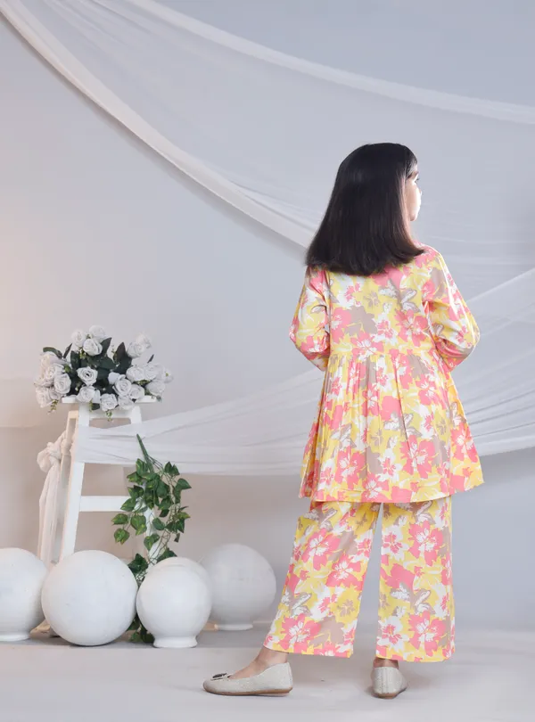 Yellow_Cotton_Co-ord_Set_For_Girls