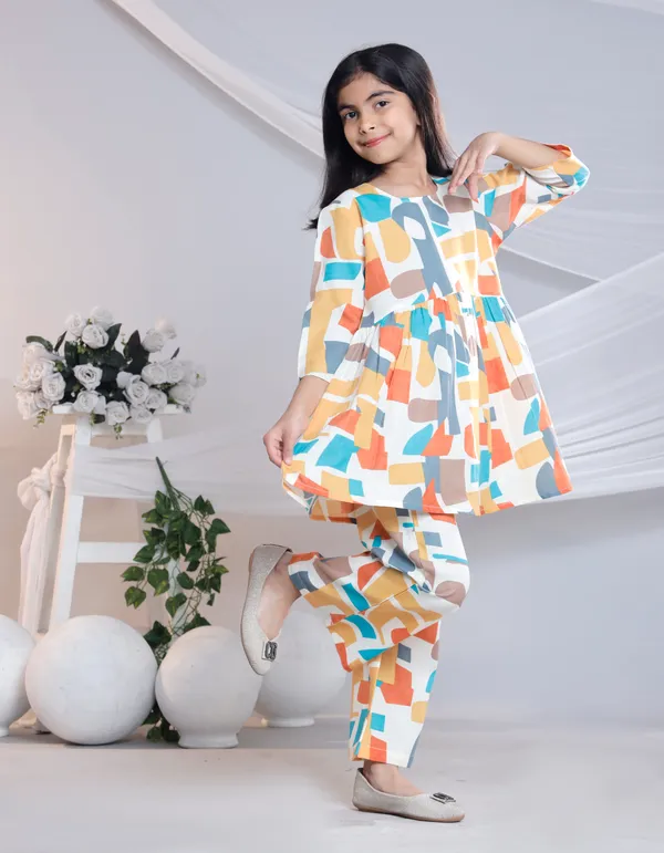 Yellow_Cotton_Co-ord_Set_For_Girls