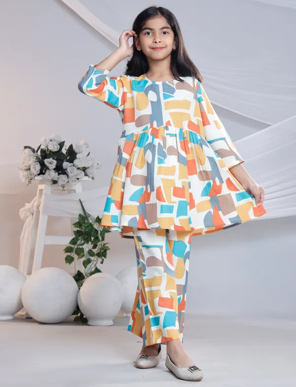 Yellow_Cotton_Co-ord_Set_For_Girls