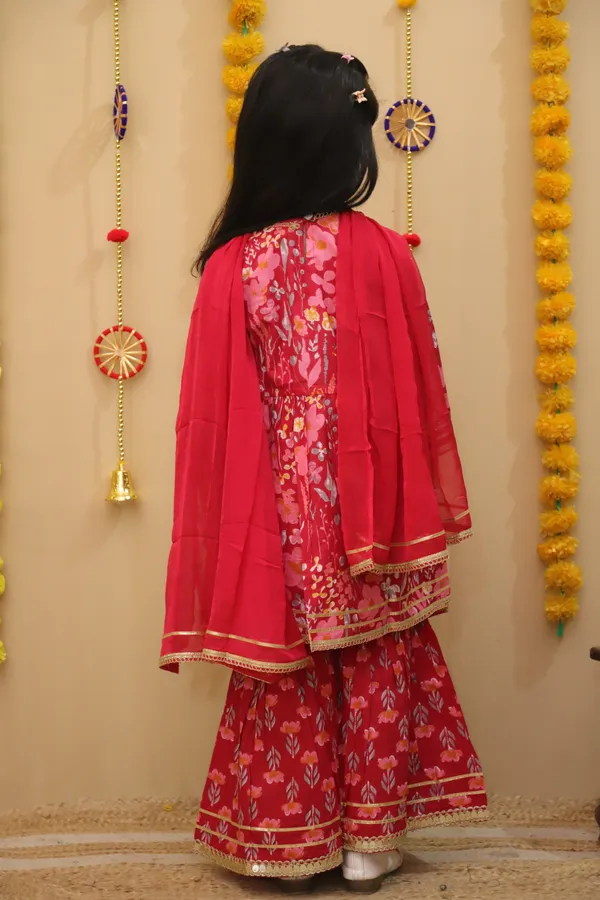 Pink_Cotton_Kurta_Set_For_Girls