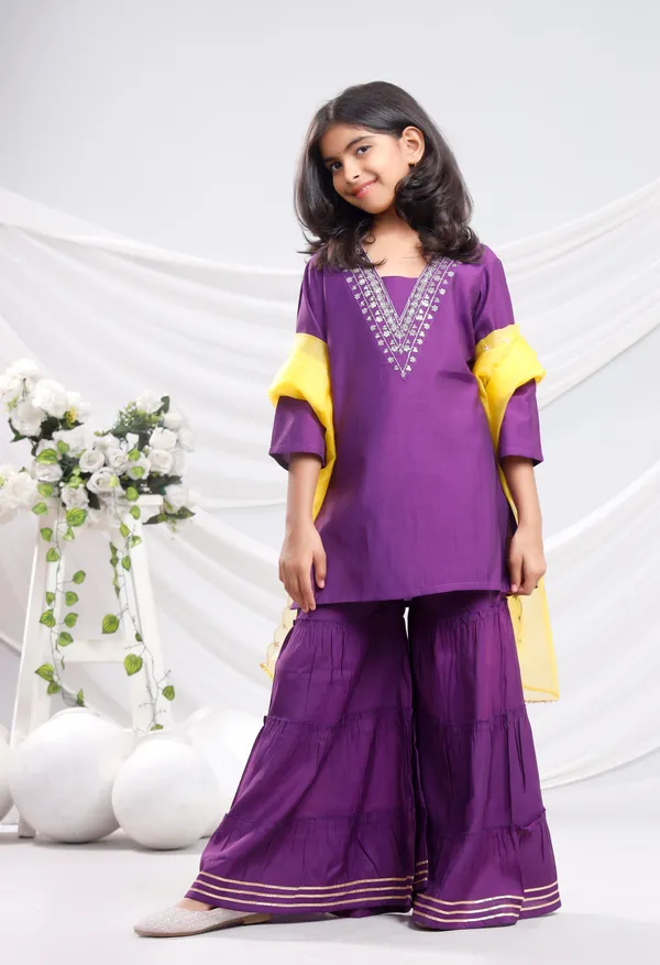 Purple_Silk_Kurta_Set_For_Girls