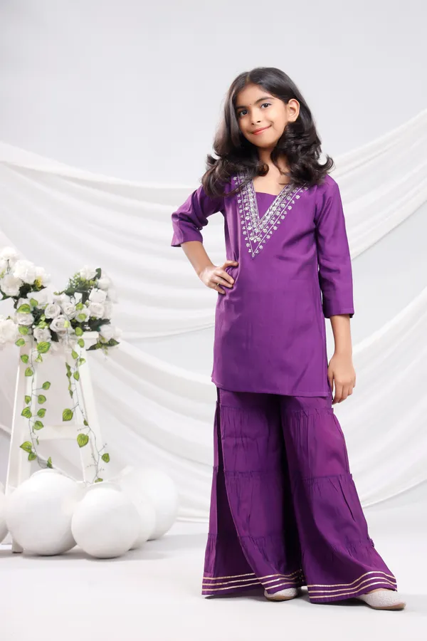 Purple_Silk_Kurta_Set_For_Girls