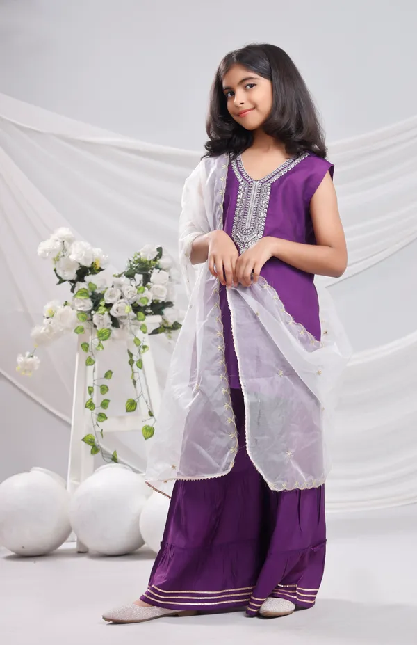 Purple_Silk_Kurta_Set_For_Girls