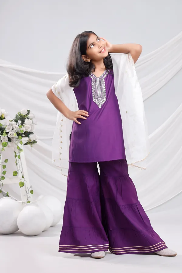 Purple_Silk_Kurta_Set_For_Girls