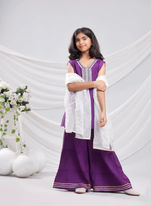 Purple_Silk_Kurta_Set_For_Girls