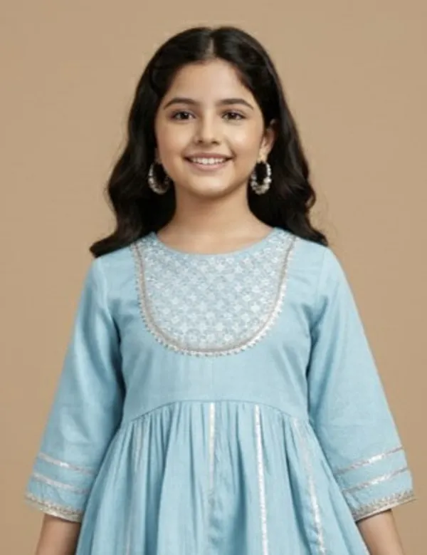 Sky_Blue_Silk_Kurta_Set_For_Girls