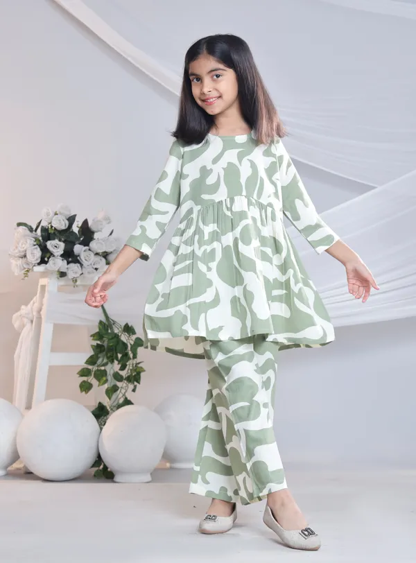 Green_Cotton_Co-ord_Set_For_Girls