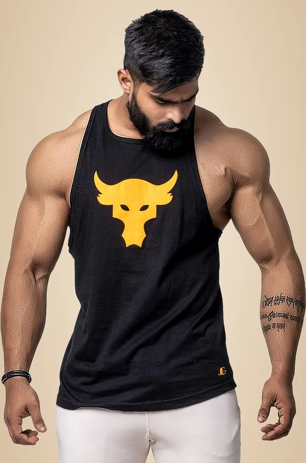 Black_Cotton_Round_Neck_Sleeveless_Super_Combed_Gym_Vest_For_Men
