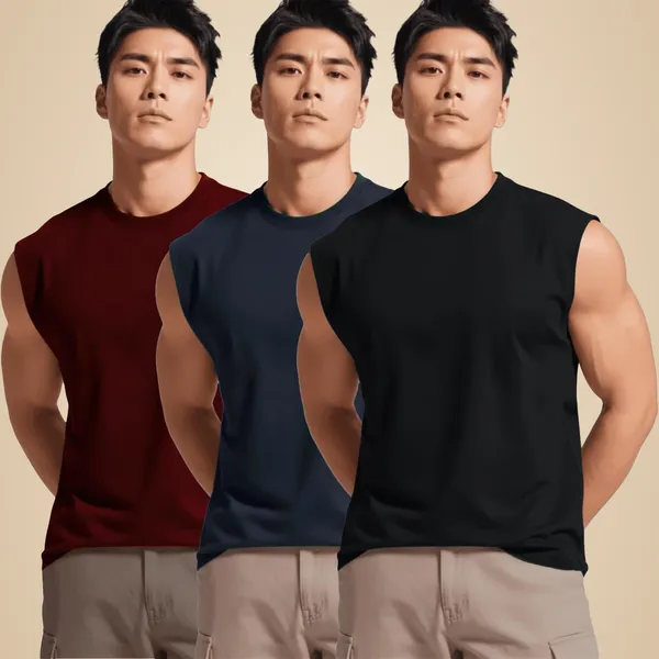 Multicolour_Cotton_Regular_Fit_Sleeveless_Gym_Vest_Set_Of_3_Multicolour_For_Men