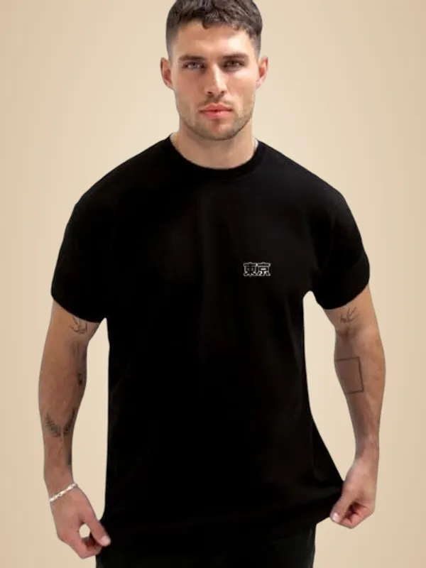 Black_Printed_Cotton_Round_Neck_Regular_Fit_Soft_And_Comtable_Trendy_Casual_Half_Sleeve_T_Shirt_For_Men