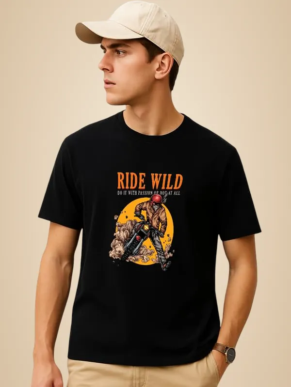 Black_Printed_Cotton_Round_Neck_Regular_Fit_Soft_And_Comtable_Trendy_Casual_Half_Sleeve_T_Shirt_For_Men