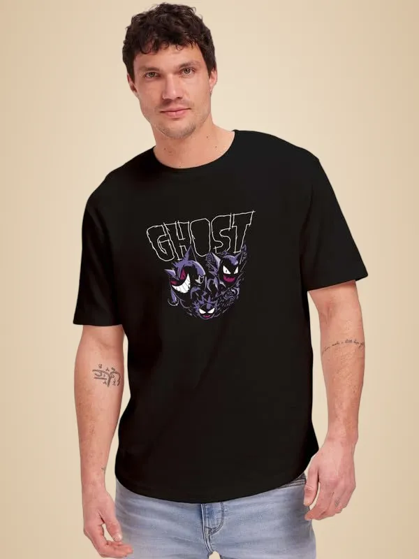 Black_Printed_Cotton_Round_Neck_Regular_Fit_Soft_And_Comtable_Trendy_Casual_Half_Sleeve_T_Shirt_For_Men