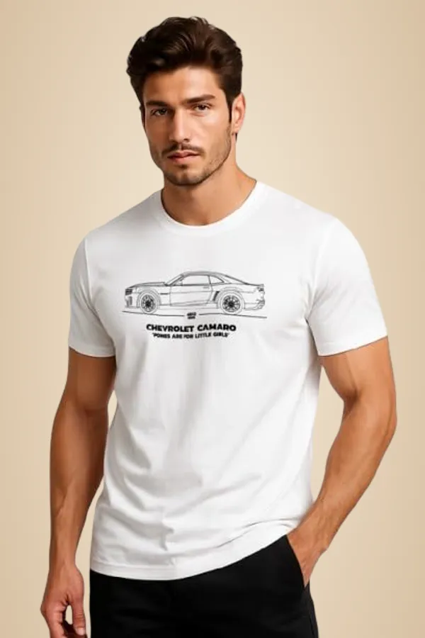 White_Cotton_Blend_Printed_T_Shirt_For_Men