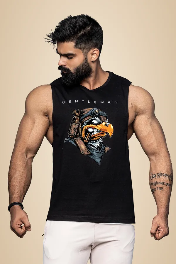 Black_Cotton_Sleeveless_Printed_Vest_For_Men