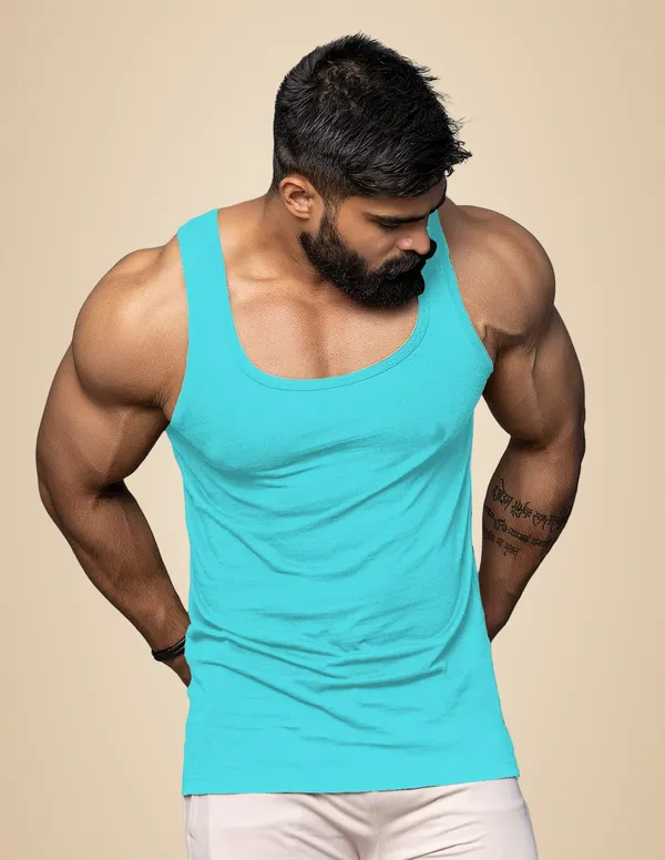 Aqua_Blue_Sleeveless_Gym_Vest_For_Men