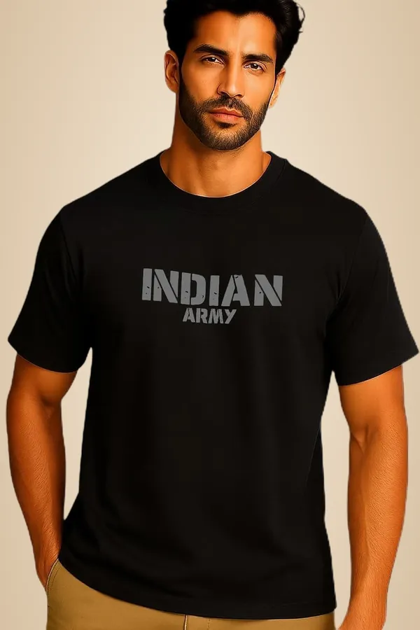 Black_Cotton_Blend_Printed_T_Shirt_For_Men