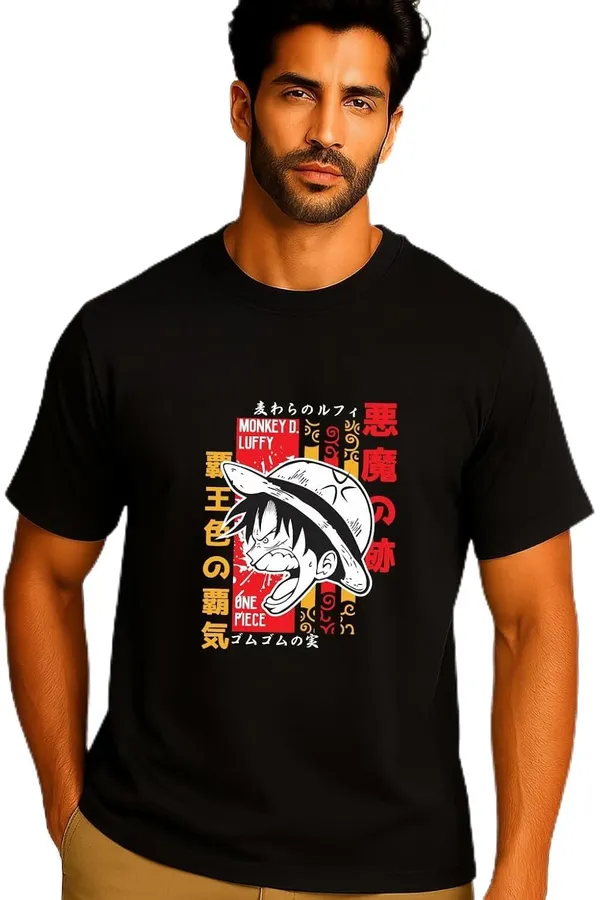 Black_Cotton_Blend_Printed_T_Shirt_For_Men