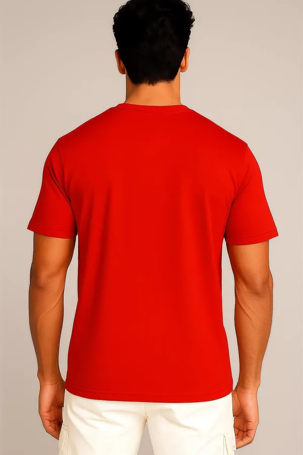 Red_Cotton_Blend_Printed_T_Shirt_For_Men