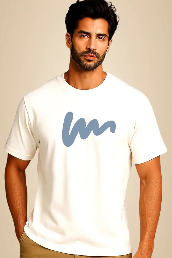 White_Cotton_Blend_Printed_T_Shirt_For_Men