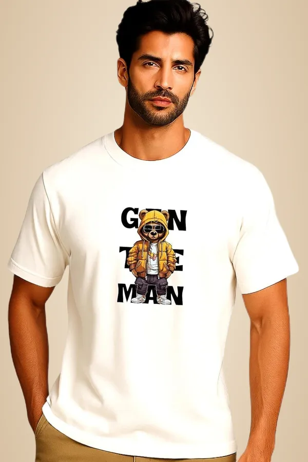 White_Cotton_Blend_Printed_T_Shirt_For_Men