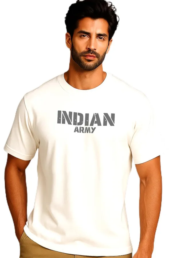White_Cotton_Blend_Printed_T_Shirt_For_Men