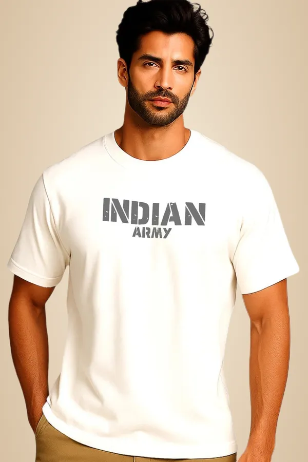 White_Cotton_Blend_Printed_T_Shirt_For_Men