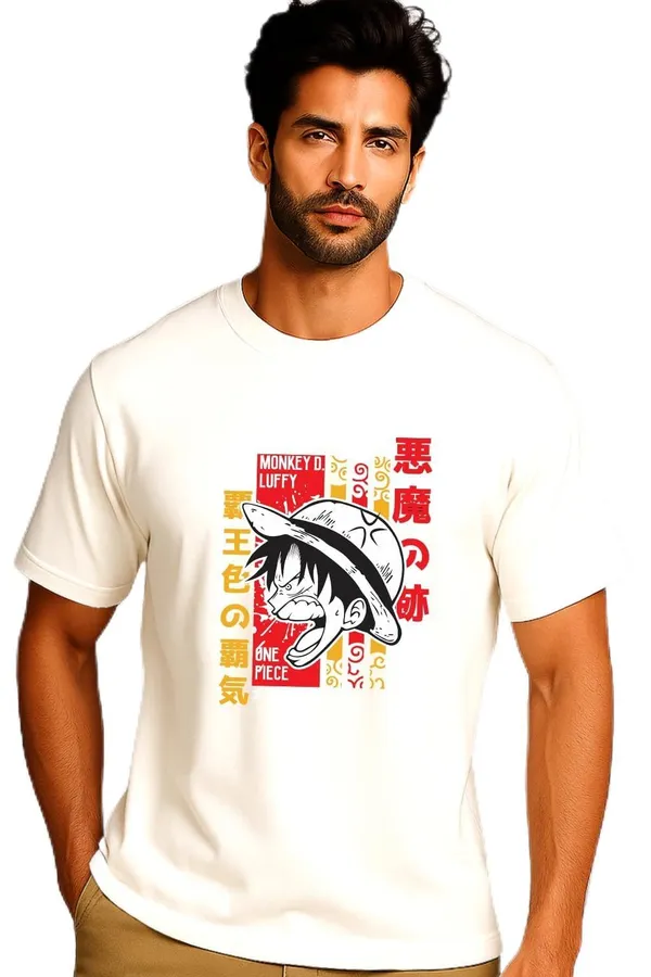 White_Cotton_Blend_Printed_T_Shirt_For_Men