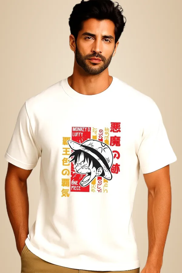 White_Cotton_Blend_Printed_T_Shirt_For_Men