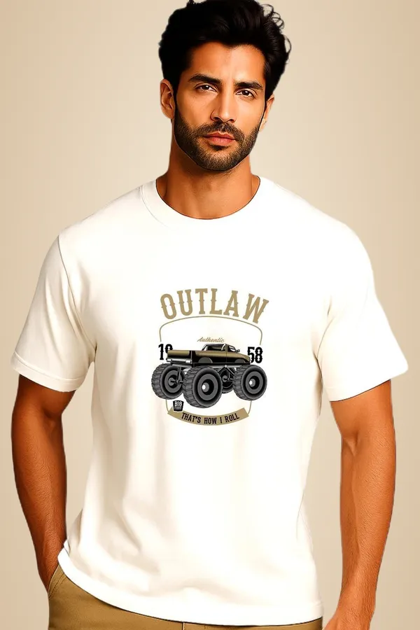 White_Cotton_Blend_Printed_T_Shirt_For_Men