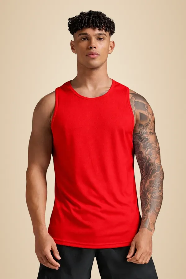 Red_�S_Cotton_Blend_Sleeveless_Vest_For_Men