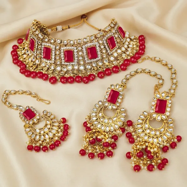 Red_Zinc_Alloy_Grand_Wedding_Kundan_Necklace_Earring_Mang_Tika