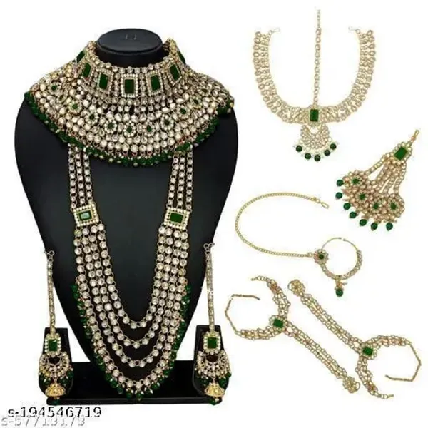 Green_Zinc_Alloy_Full_Kundan_Bridal_Necklace_Set_Pack_Of_2