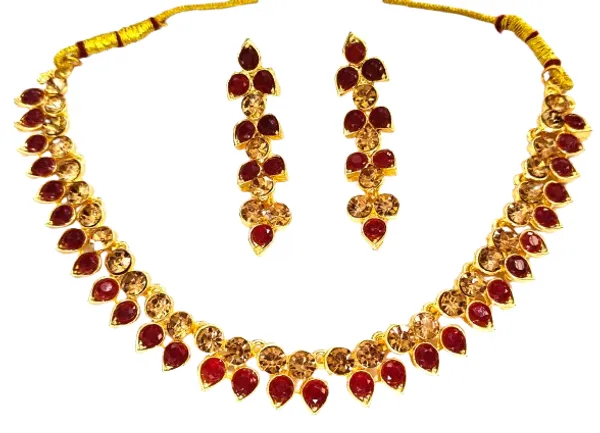 Maroon_Zinc_Alloy_Royal_Kundan_Bridal_Necklace_Set_For_Festivals_And_Marriage